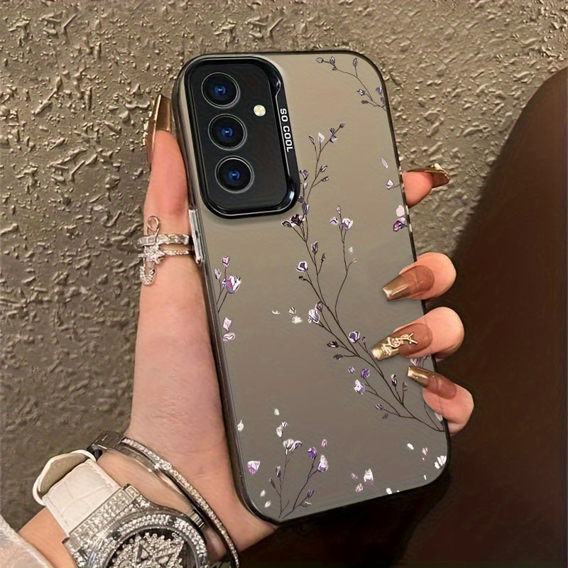 Spring Flowers Pattern TPU Phone Case for Samsung Galaxy A Series Anti-Fall Full Cover Acrylic Material