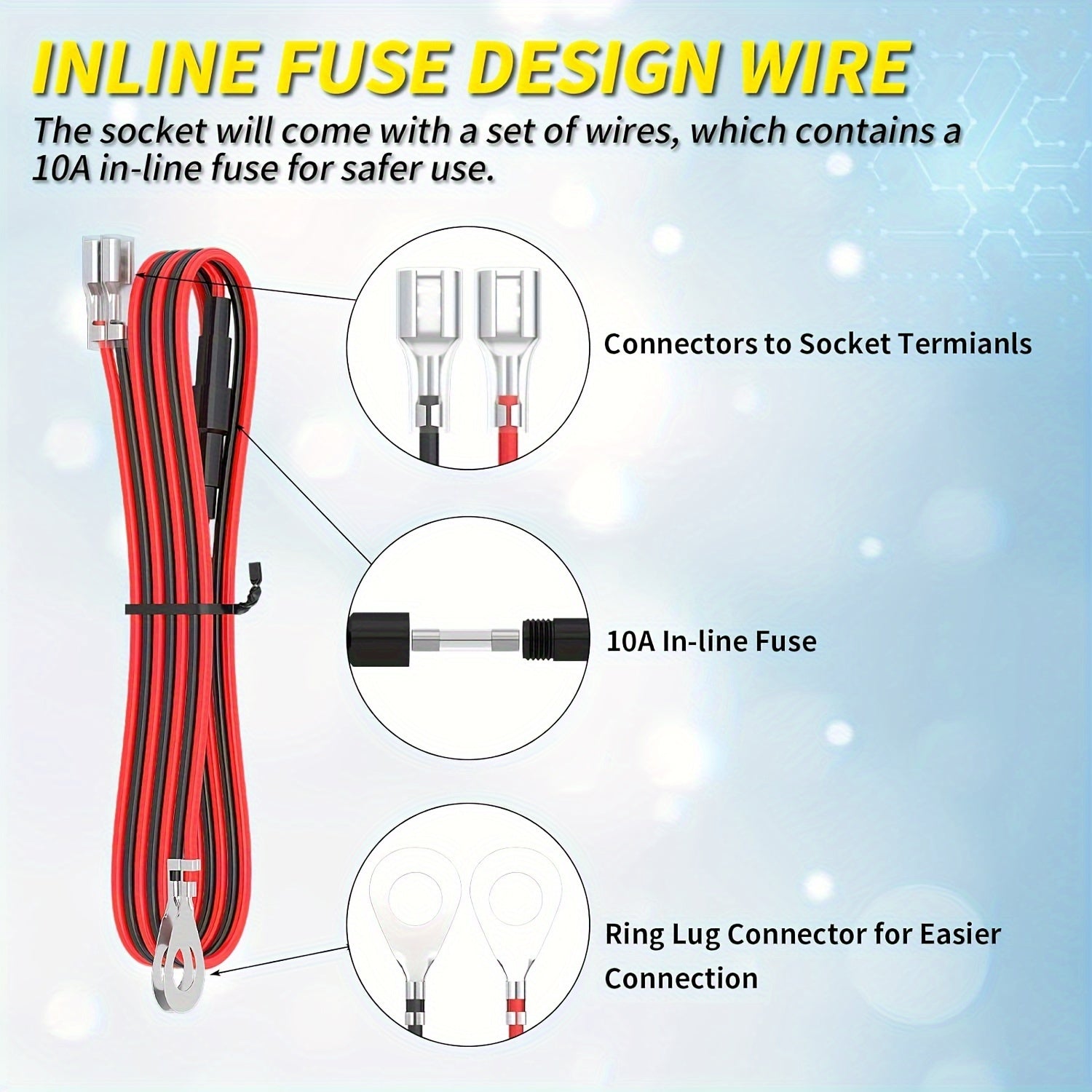 Car Accessory 12V Car Plug Replacement Push Button for Automotive Vehicles