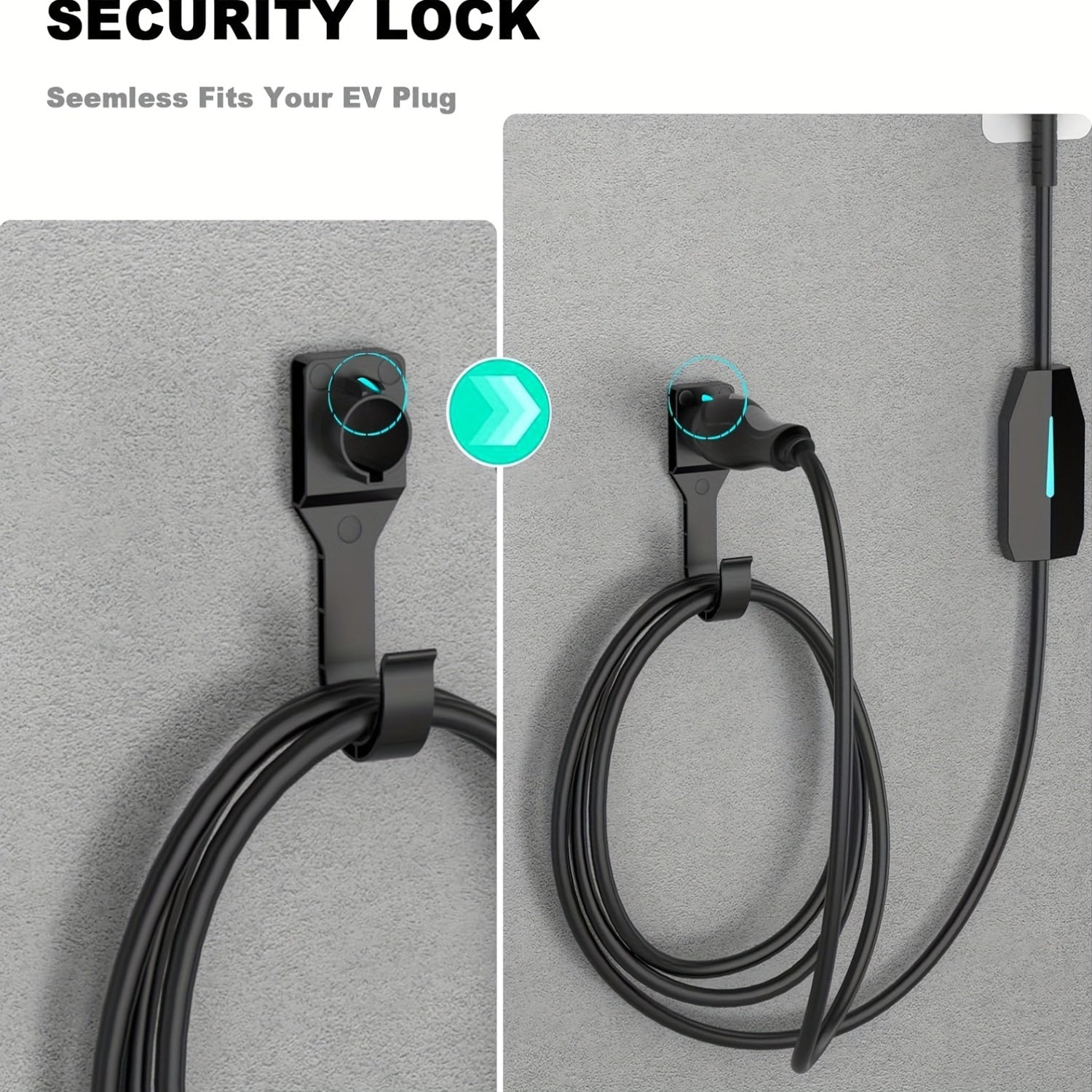 Electric Car Charger Holder Wall Mount Organizer for SAE J1772 Cords