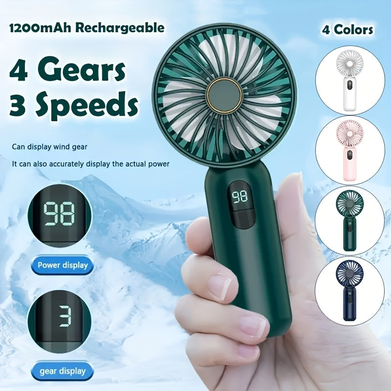 Mini Handheld Fan USB Rechargeable Portable Silent Durable for Office Outdoor Camping