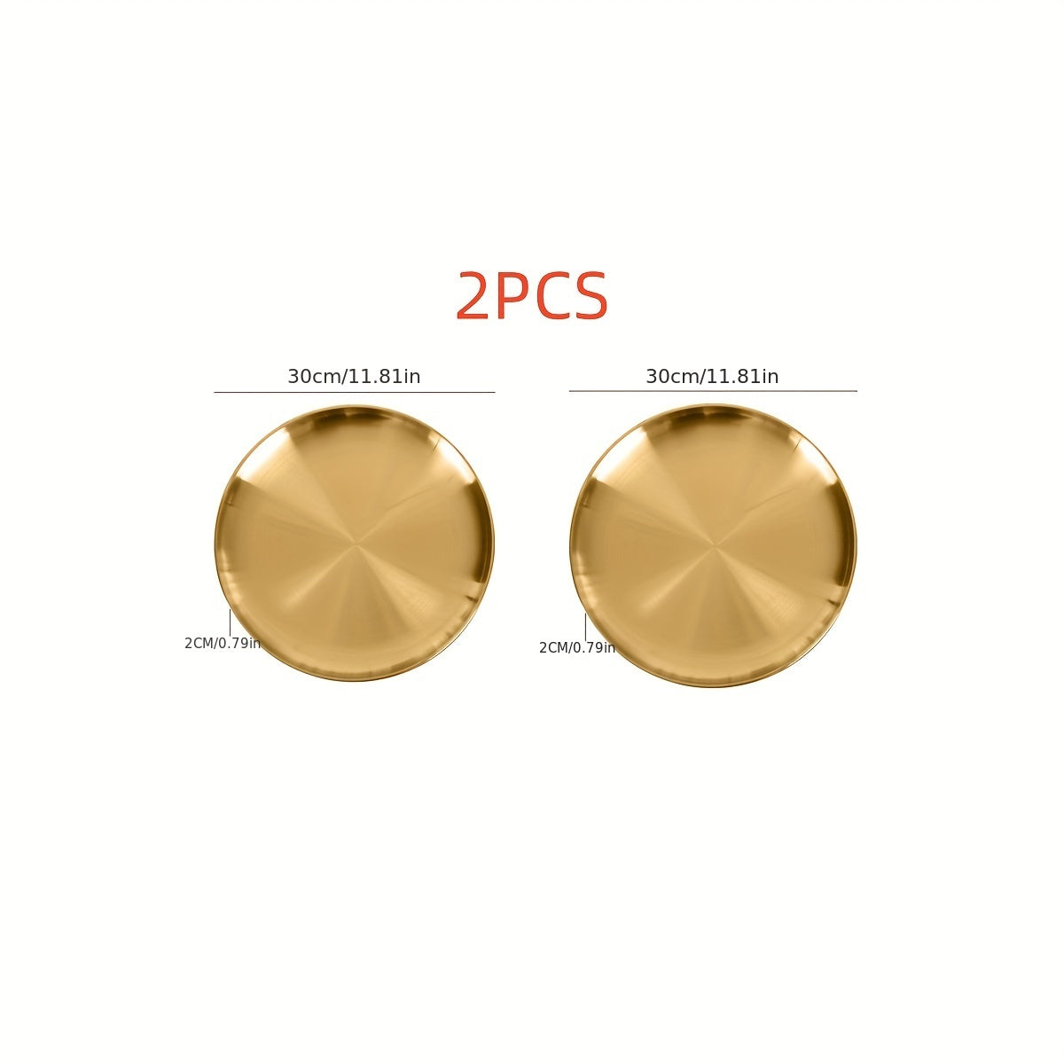 Ko'p maqsadli zanglamas po'latdan yasalgan xizmat plitkasi, nafis oltin qoplama - pizza, shirinliklar, steak va boshqalar uchun mos - bayram yig'ilishlari uchun ajoyib - uy, oshxona yoki restoran uchun dumaloq plastinka - ovqat xizmat qilish uchun xavfsiz