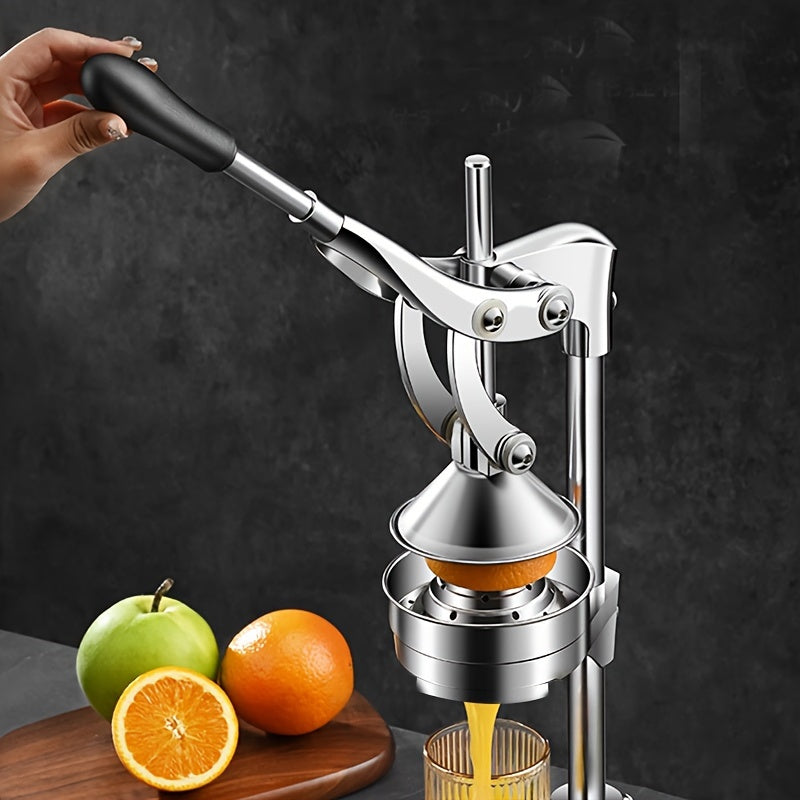 Stainless Steel Flat Head Citrus Juicer Set with Aluminum Base for Watermelon Lemon Orange