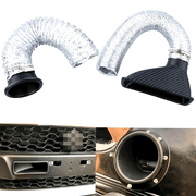 Набор трубок для переднего бампера автомобиля, воздухозаборник, имитирующий карбоновое волокно, турбозаслонка