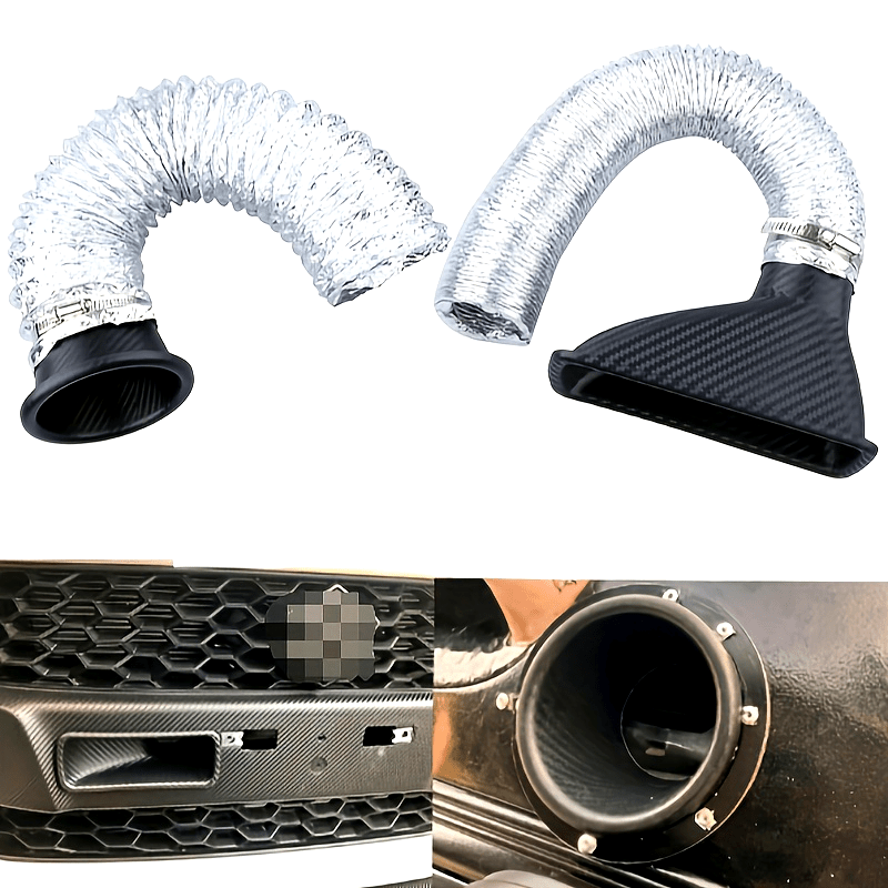 Набор трубок для переднего бампера автомобиля, воздухозаборник, имитирующий карбоновое волокно, турбозаслонка