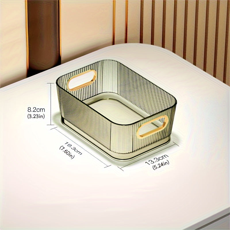 Desk Organizer Drawer Storage Box Transparent Plastic Makeup Bathroom Partition Dressing Table Container