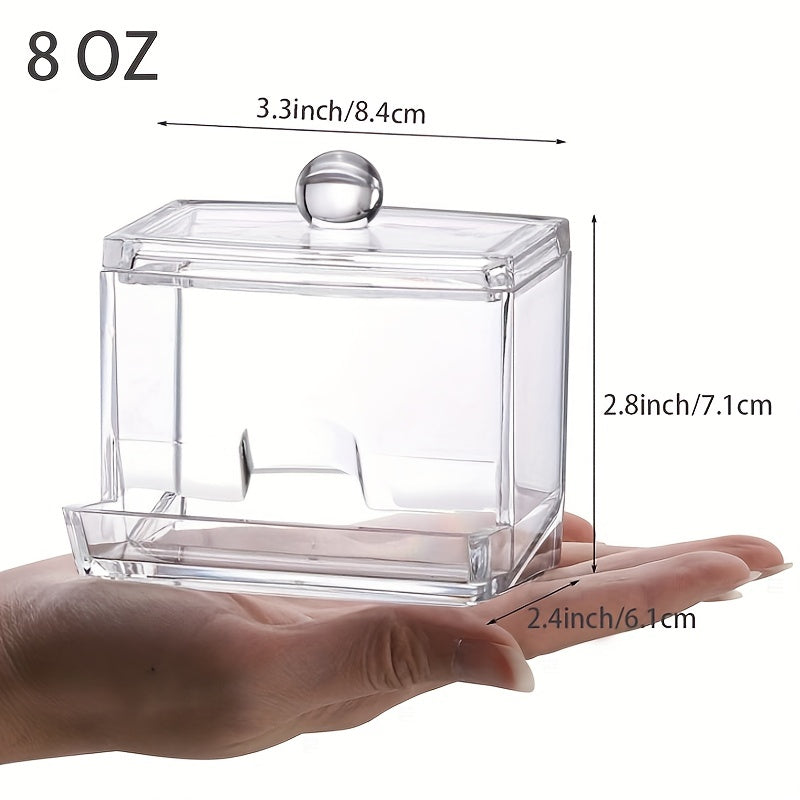 8oz Clear Bathroom Canister Storage Jar for Home Organization