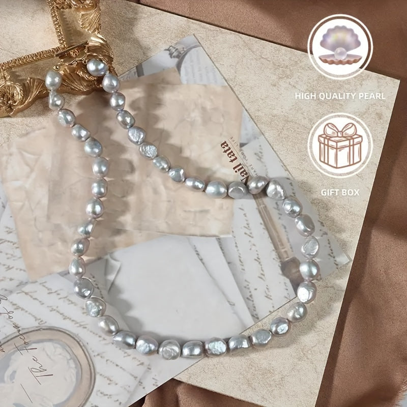 Freshwater Pearl Necklace with Vintage Baroque Design for Special Occasions
