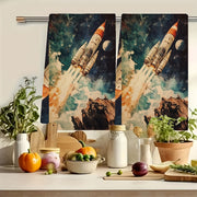 Ultra-Soft Kitchen Towels Absorbent Machine Washable Space Tour Design