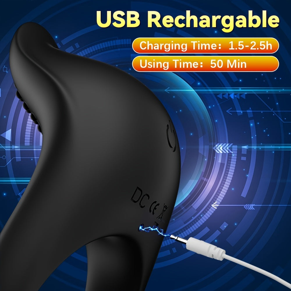Men Vibration Ring 9-Speed Wireless Rechargeable Stimulating Adult Toy
