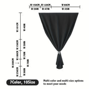 Blackout Curtain Without Rod UV Blocking Easy to Install for Bedroom Living Room Kitchen