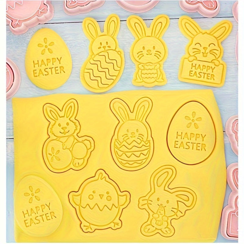 Easter Bunny Egg Resurrection Mold for Cookies, Cartoon 3D Sugar Baking Tool