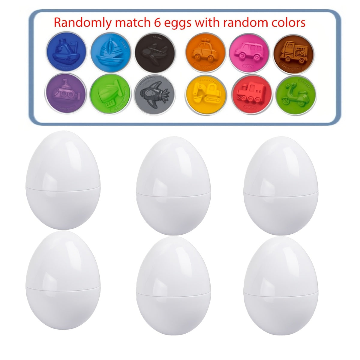 Educational Egg Matching Game for Kids Set of 6 with Numbers and Shapes Fine Motor Skills Sensory Development
