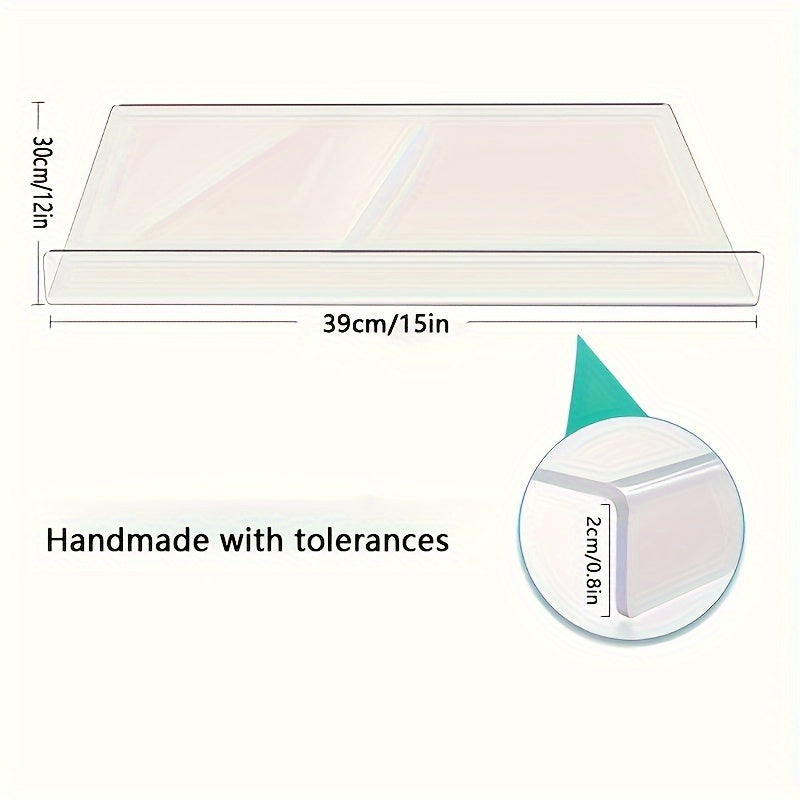 Square Acrylic Cutting Board with Lip for Kitchen Prep and Gifts