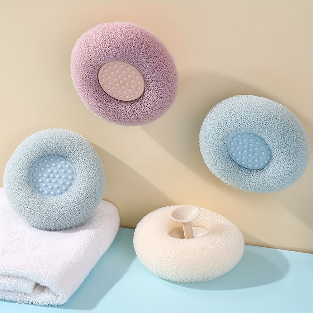 Unisex Exfoliating Shower Brush Wall Mount with Suction Cup Spa Bath Scrubber