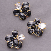 Set of Four Elegant Alloy Flower Brooch Pins for Shirts Sweaters Coats and Accessories