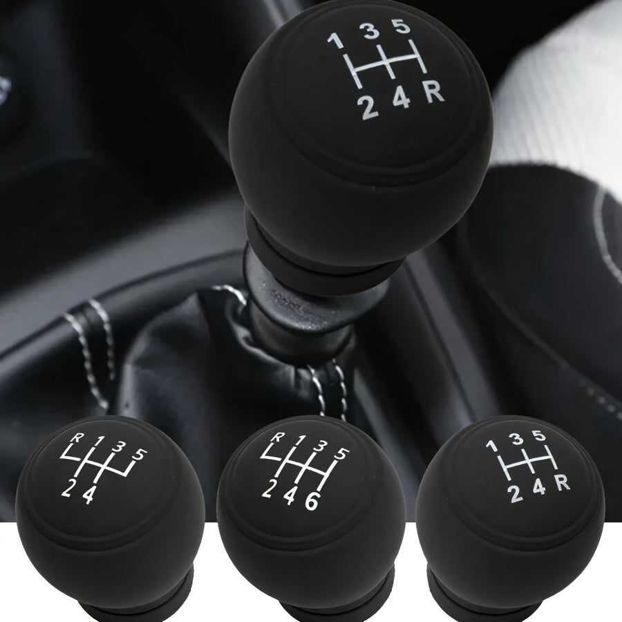 Silicone Gear Shift Knob Cover Non-Slip Black White Auto Accessory