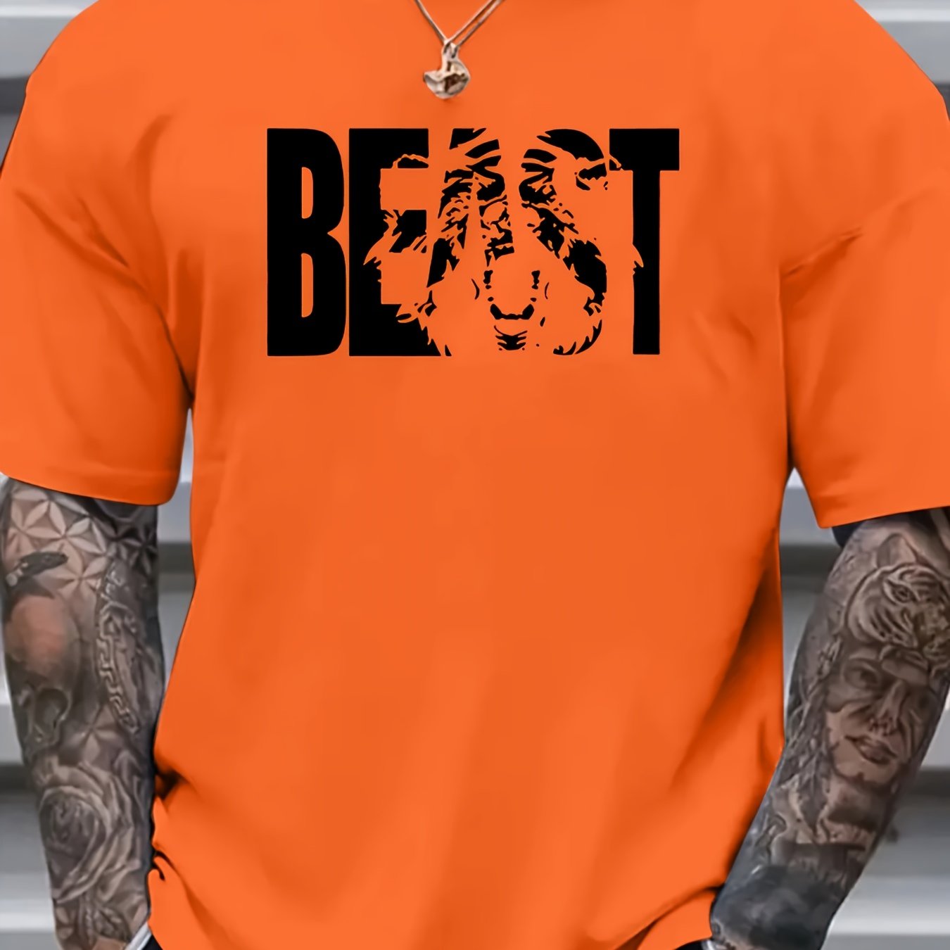 Мужская футболка из полиэстера большого размера с уникальным принтом, круглый вырез, для всех сезонов