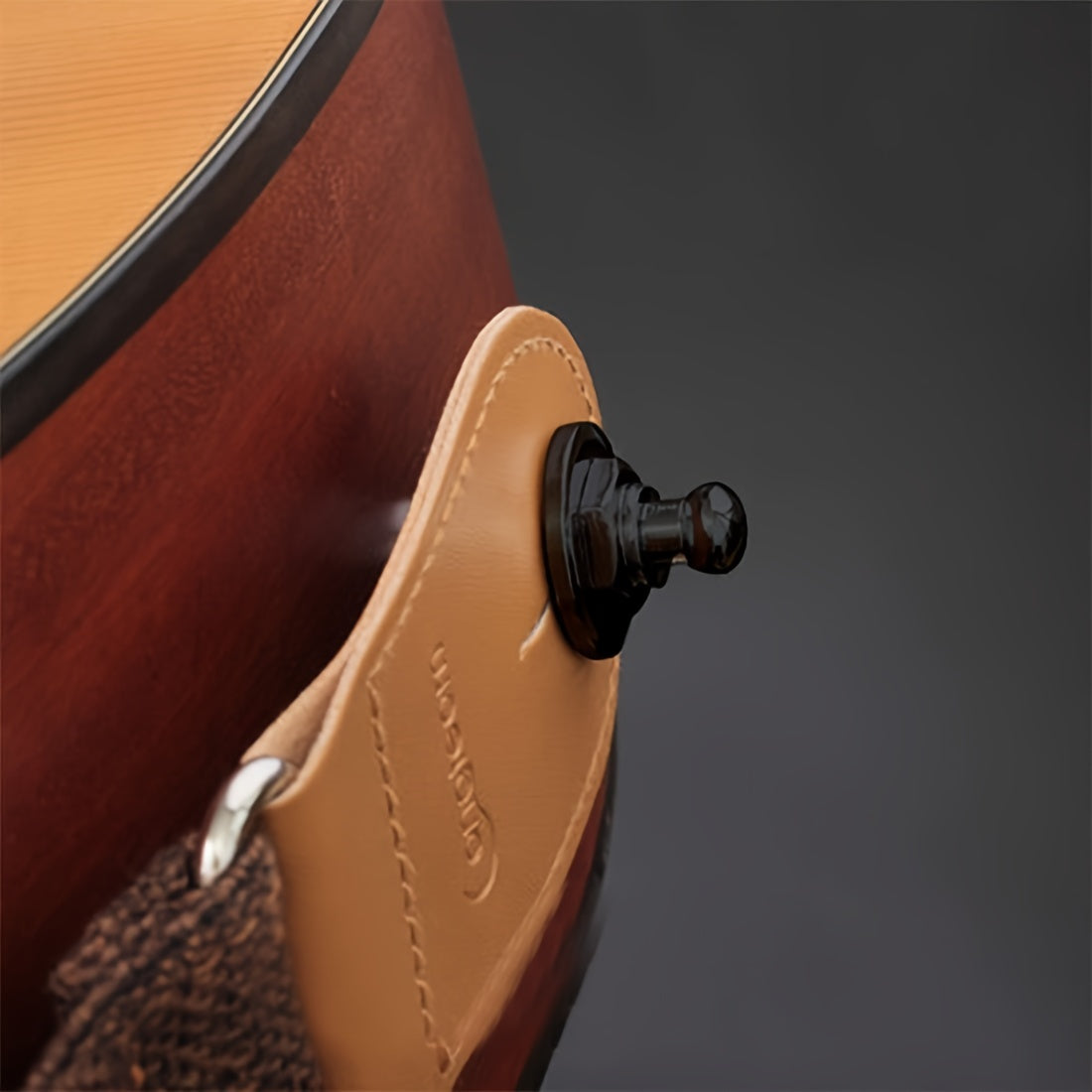 Juego de 2 cerraduras de correa de guitarra de aleación con botones de liberación rápida negro y dorado