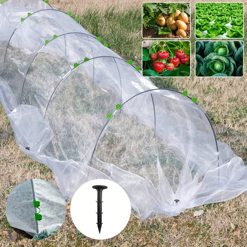 90 Pieces Greenhouse Hoop Tunnel Kit Removable Fiberglass Cold-Proof Garden Tunnel