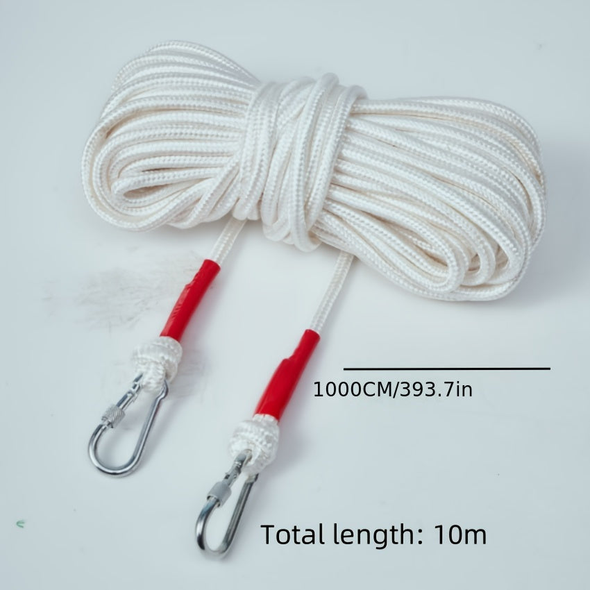 Mustahkam po'lat yadroga ega, mustahkam naylon kiyim ipi, oson o'rnatish uchun teshik ochmasdan, shamolga chidamli va sirpanmaydigan dizayn bilan, lagerda foydalanish uchun - uzunligi 1000 sm. Tabiatda kiyim osish uchun mukammal.