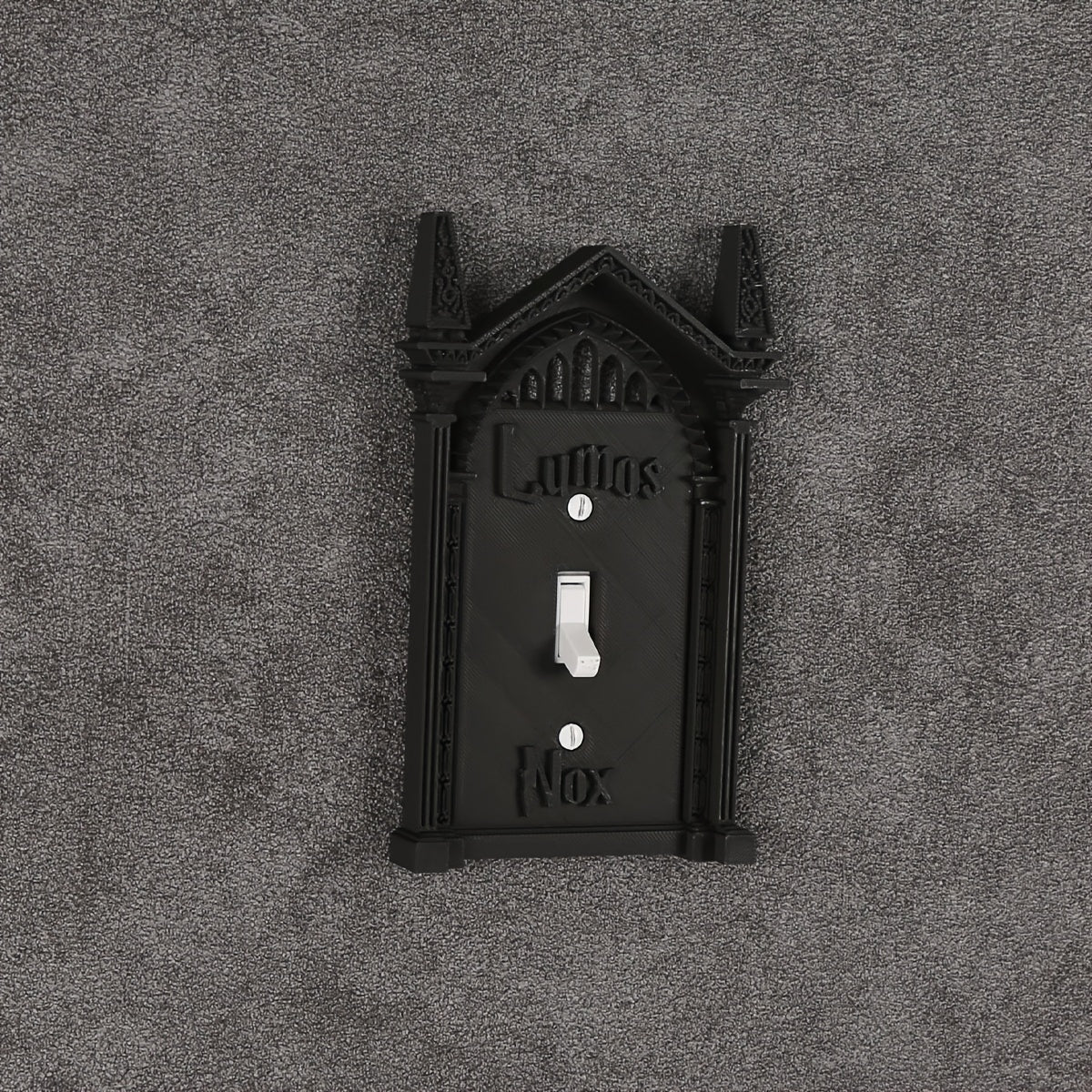 3D Printed Light Switch Cover Halloween Decor Black Wall Art No Batteries Needed