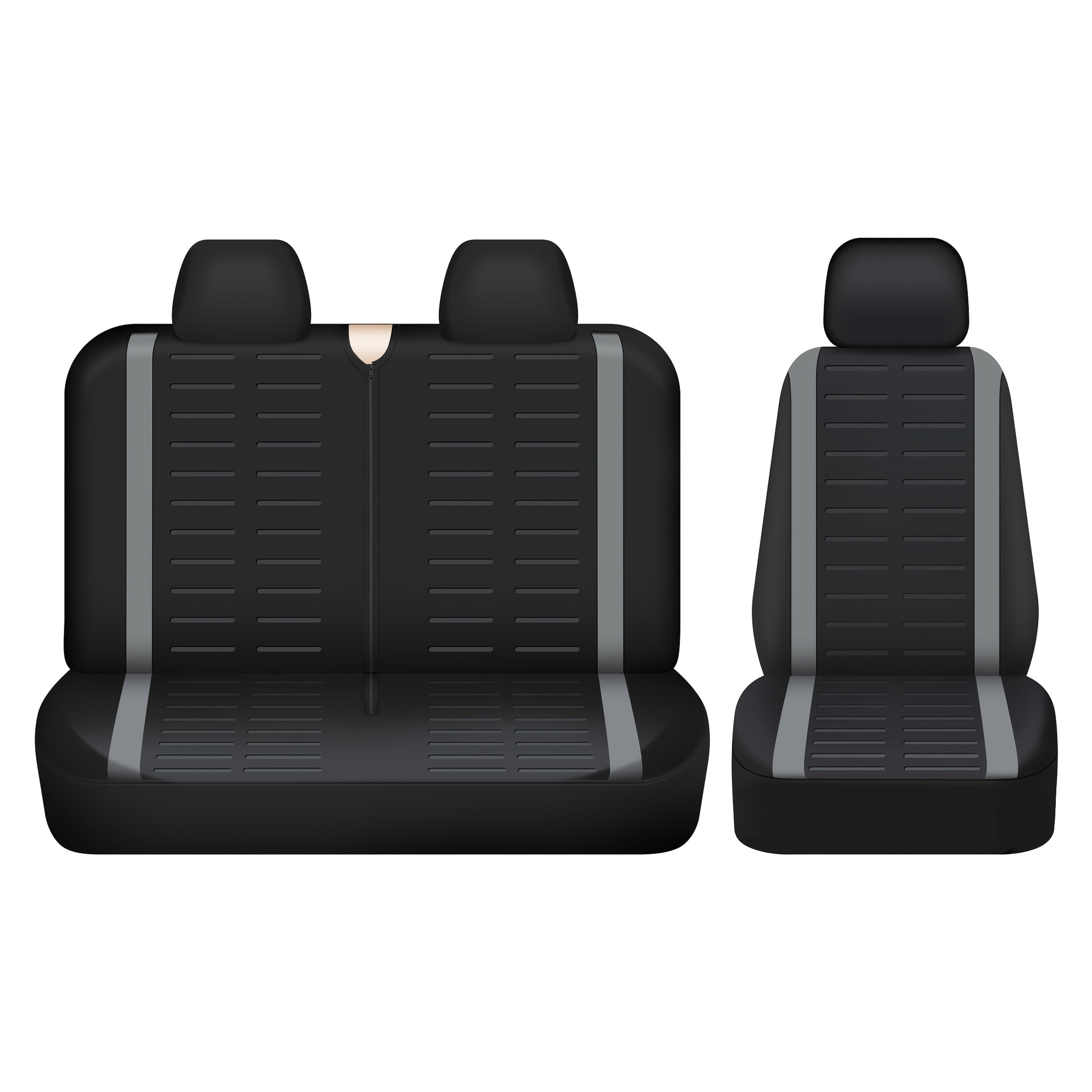 Universal avtomobil o'rindiq qoplamalari nafas oladigan polyester 2+1 o'rindiqlar uchun