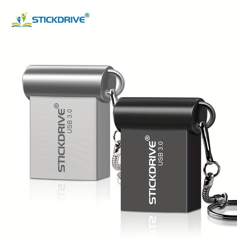 STICKDRIVE MINI USB 3.0 Flesh xotira qurilmasi kalit halqasi uchun turli o'lchamlarda.