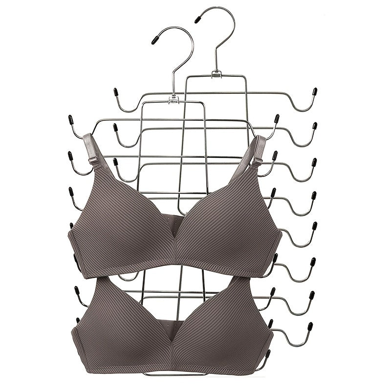 8 ta sozlanadigan qatlam va ko'ylak tutqichli kiyimlar uchun shkaf tashkiloti uchun bra tutqichi bilan kiyimlar uchun tutqich