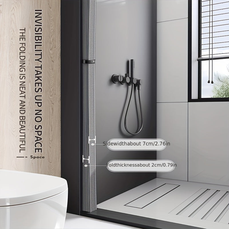 Plaid Water-Resistant Polyester Shower Curtain with Ripplefold Top and Metal Grommets