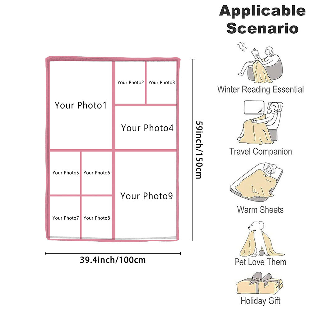 Personalized Couple Flannel Throw Blanket Soft Warm Gift for Couch Bed Camping