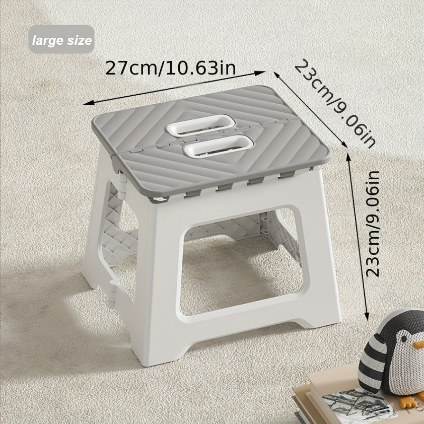 Taburete de plástico plegable de una pieza para uso exterior, asiento portátil y resistente para adultos