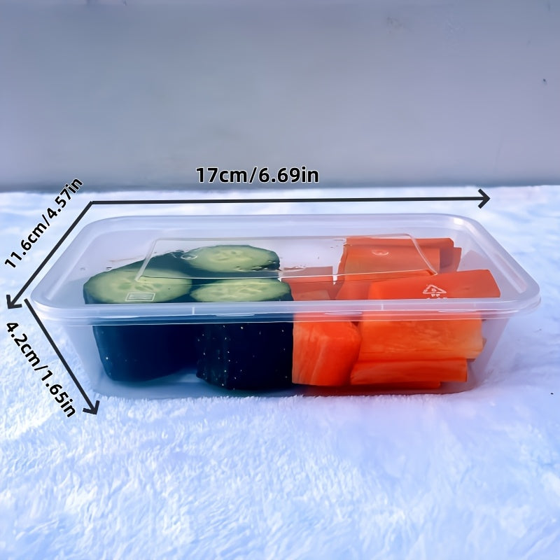 38 Clear Square Meal Prep Containers with Lids 22oz BPA-Free Microwave Freezer Safe