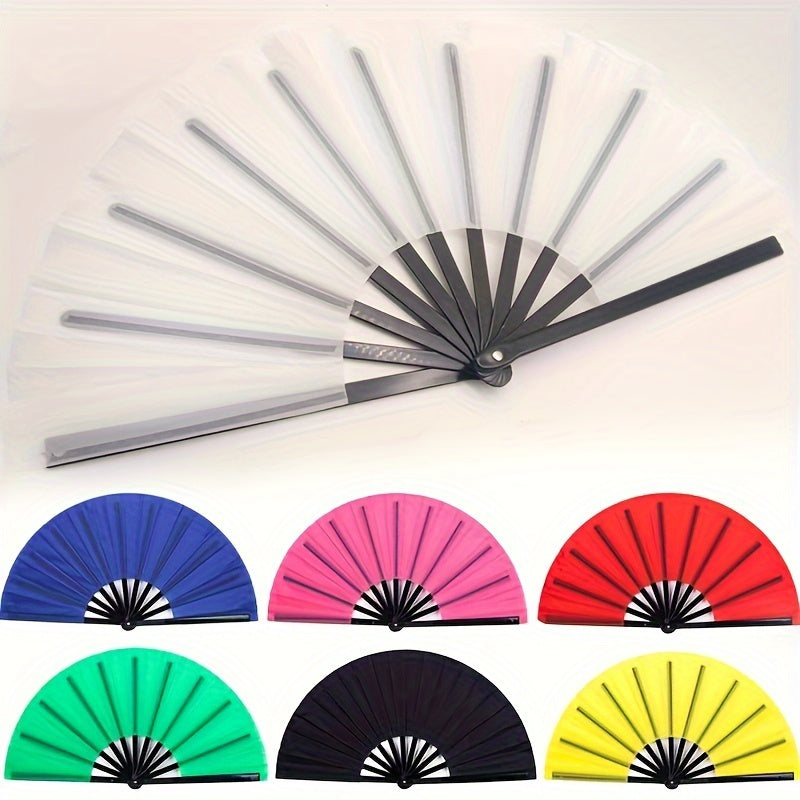 Double-Sided Plastic Fan for Tai Chi Chinese Dance Martial Arts Elegant Design