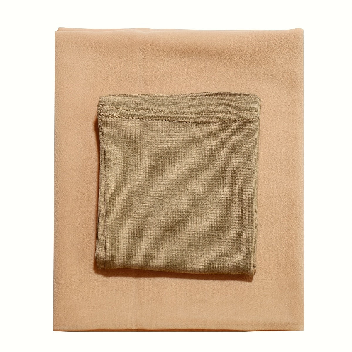 Juego de 2 pañuelos de chiffon de color sólido con capuchas interiores a juego, pañuelos ligeros para mujeres