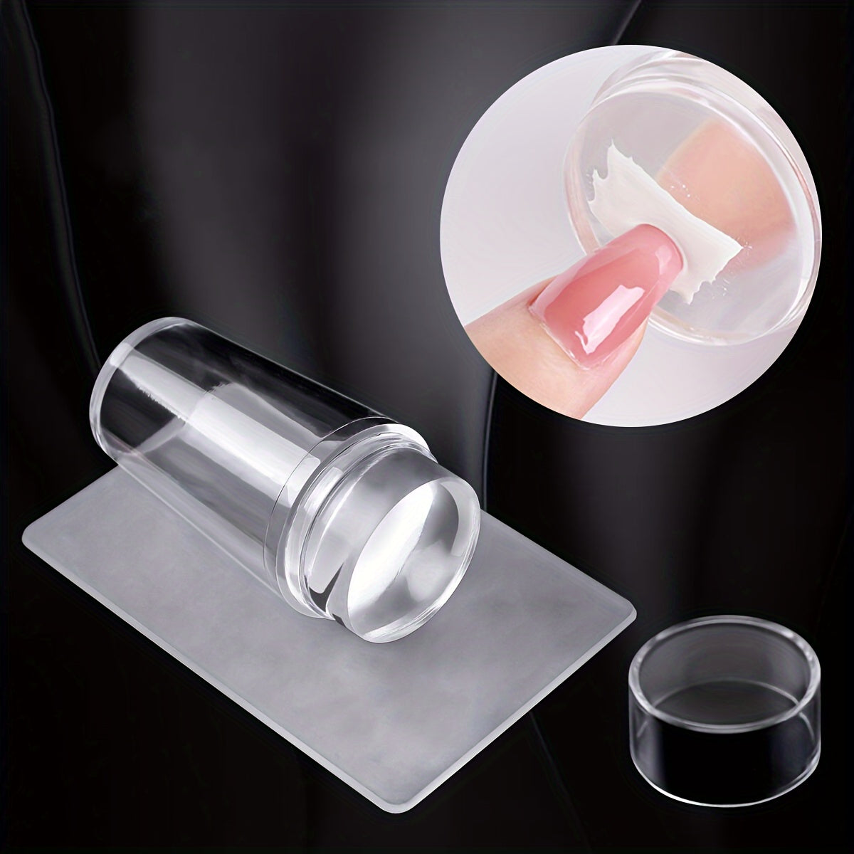 Fransuz manikyur tirnoq san'ati to'plami uchta shaffof silikon muhr va bir qirqgichni o'z ichiga oladi. Ushbu bardoshli DIY tirnoq dizayn asboblari plastik materialdan, mato to'qimasidan emas va kimyoviy moddalar bilan ishlov berilmagan.