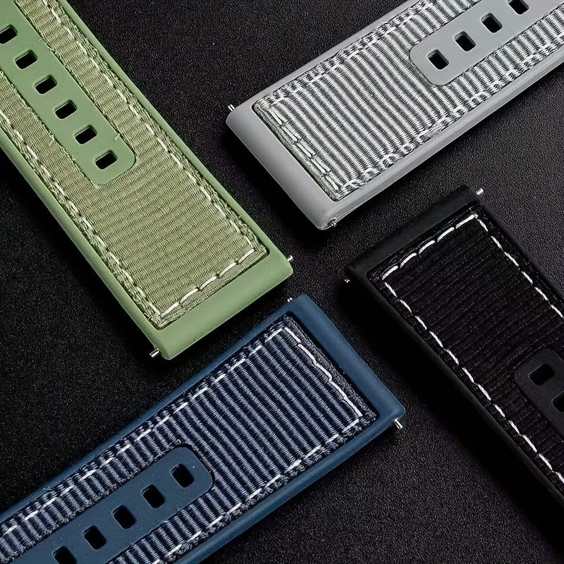 22mm Silicone and Woven Smartwatch Strap for 46mm Watch GT4 4/3 Pro