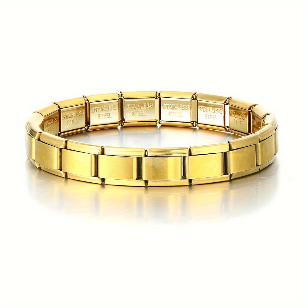 Stainless Steel Roman Numeral Bracelet Unisex Adjustable Cuff Jewelry