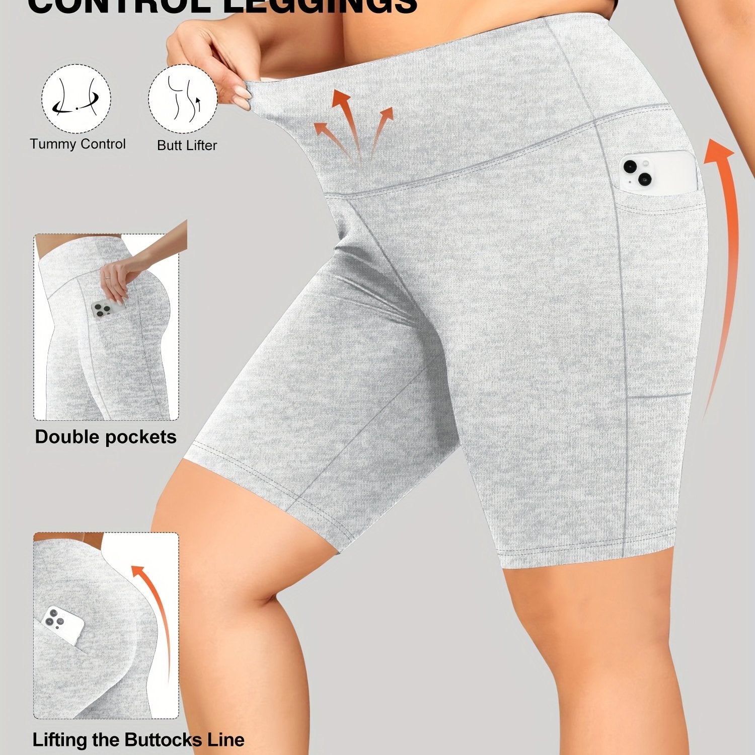 Women's High-Waist Tummy Control Yoga Shorts Black White Leopard Print Sports Workout