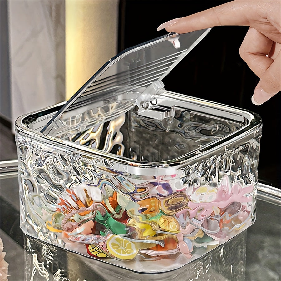 Qizlar uchun soch aksessuarlari saqlash qutisi, shaffof stol usti tashkilotchisi, soch kliplar va uzuklar uchun