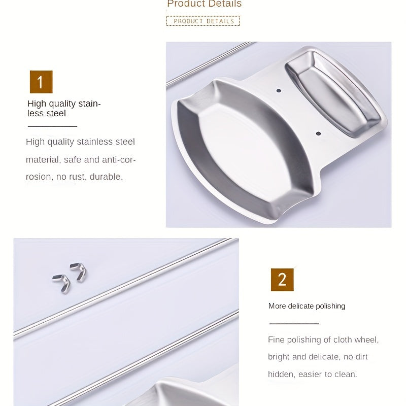 Stainless Steel Kitchen Organizer with Space-Saving Design and Drain Tray