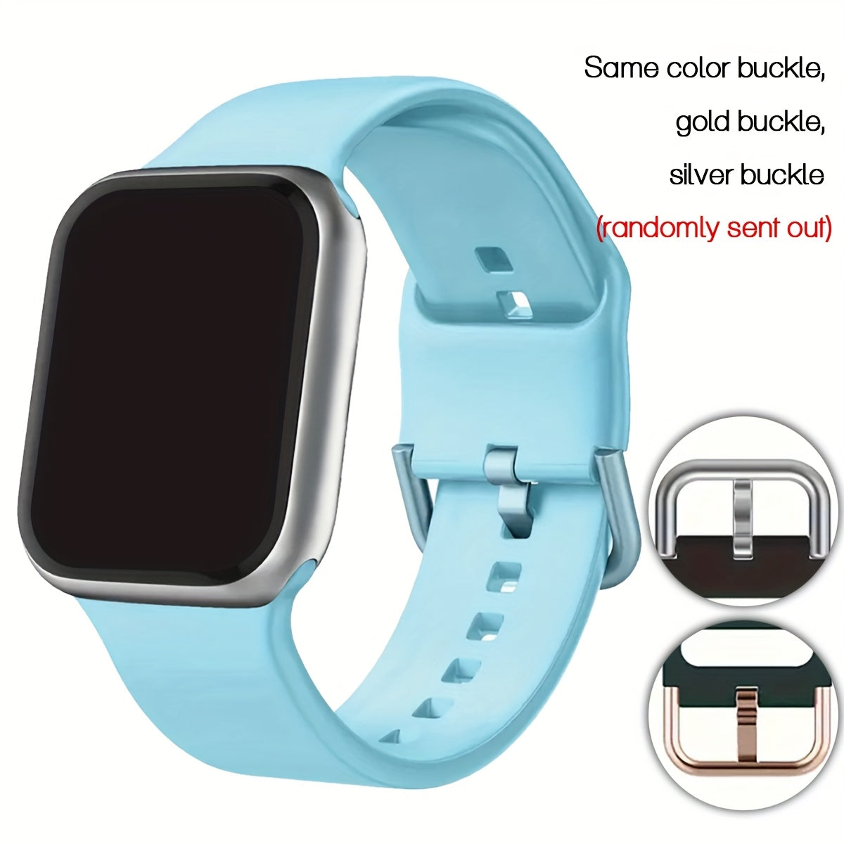 Sport Silicone Watch Band for Apple Watch Series 1-10 Compatible with 38mm to 49mm Men Women