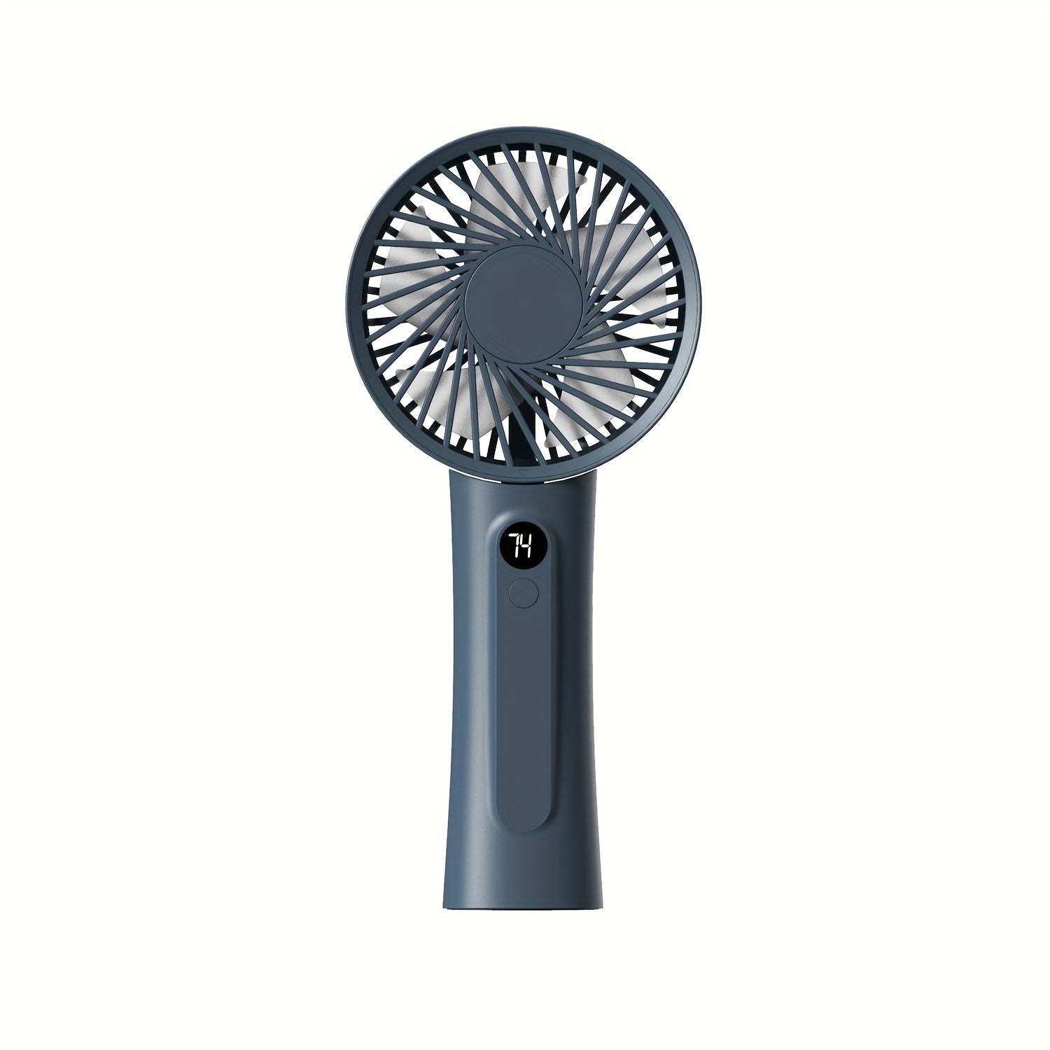 USB Rechargeable Mini Fan with Digital Display, Portable Desk and Outdoor Use