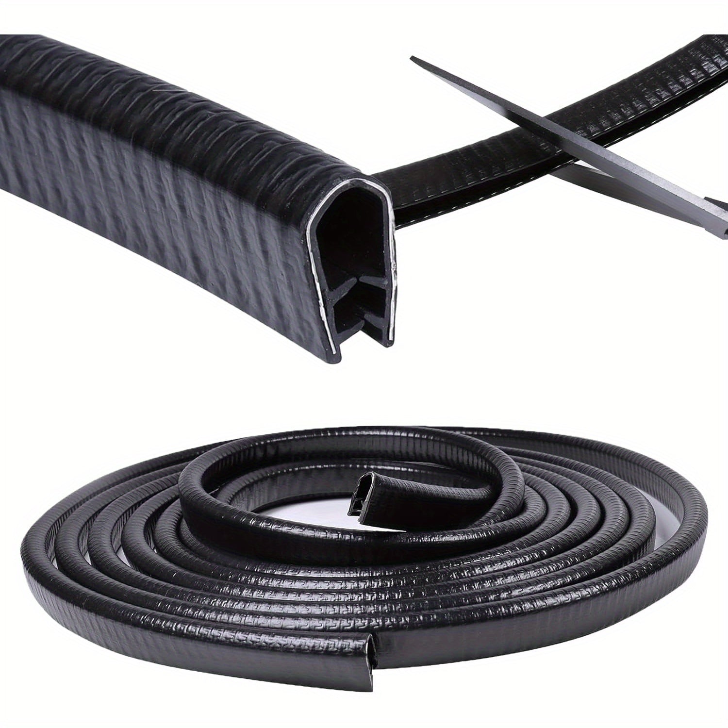 Edge Decorative Rubber U-Shaped Channel Strip 10m Metal Door Protector