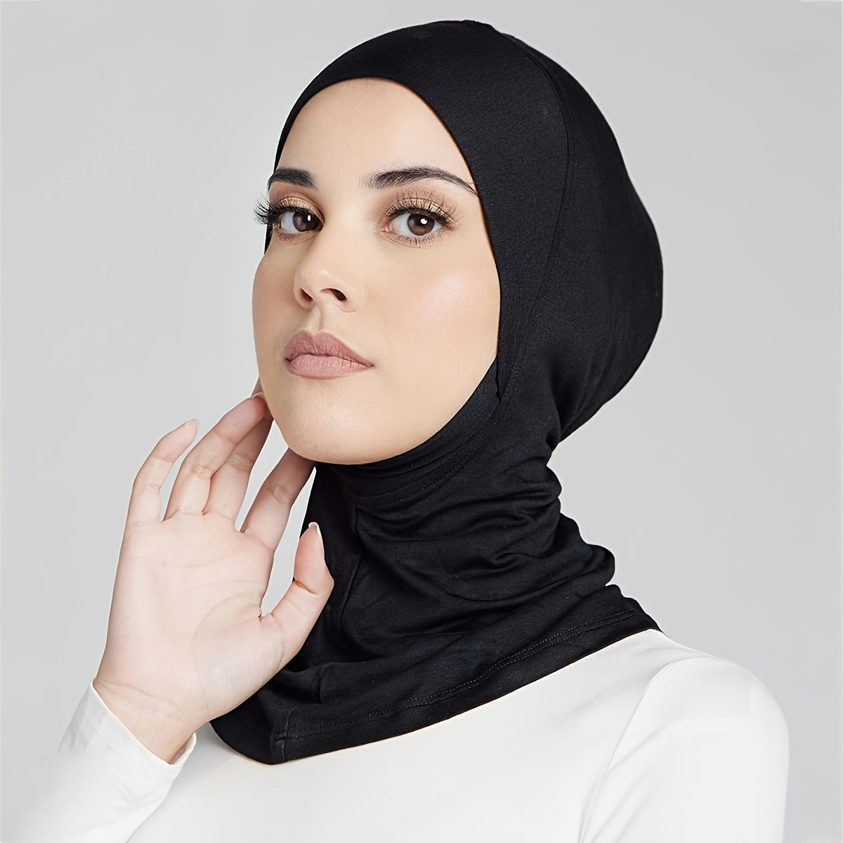 Set of 3 Solid Color Breathable Inner Hijab Caps for Women with Pullover Style