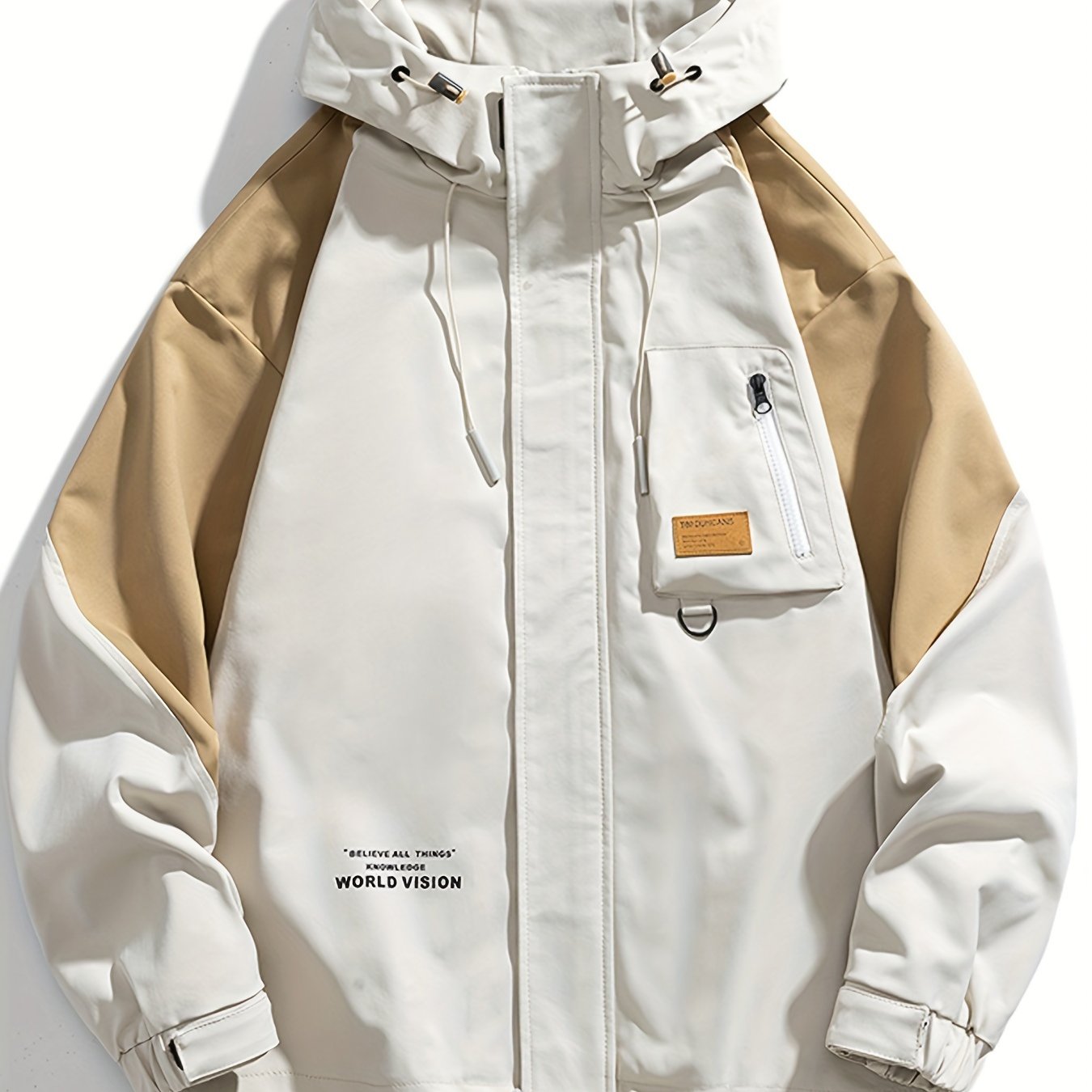 Erkaklar bahor va kuz Jahon ko'rinishi xat matnli shamol o'tkazmaydigan kurtka, ochiq havoda faoliyatlar uchun ideal.