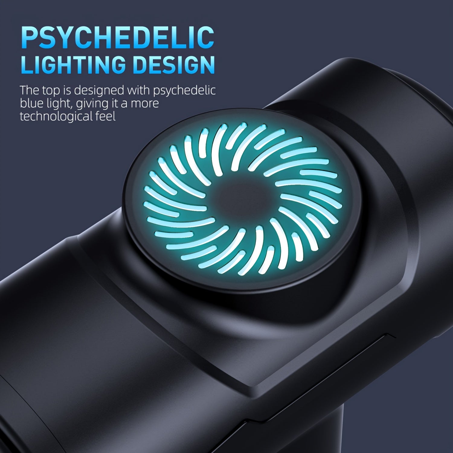 Deep Tissue Massage Gun with 8 Heads Rechargeable Handheld Electric Muscle Fascia Gun