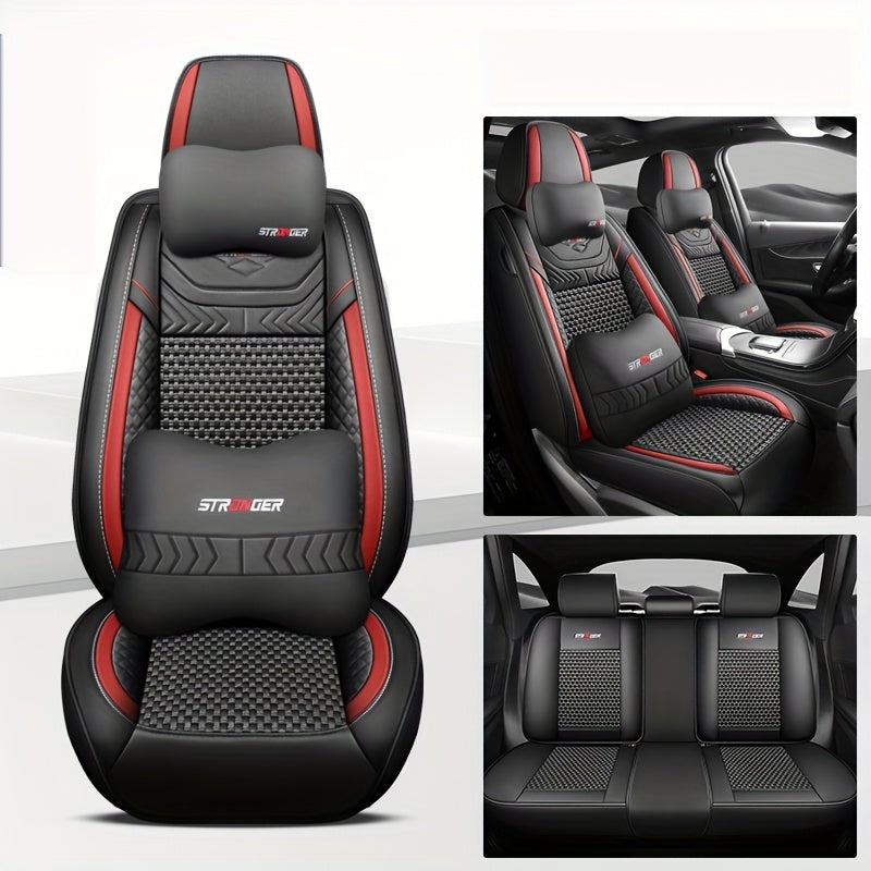 All-Season Polyester Seat Covers for Five-Seat Car Anti-Slip Full Surround