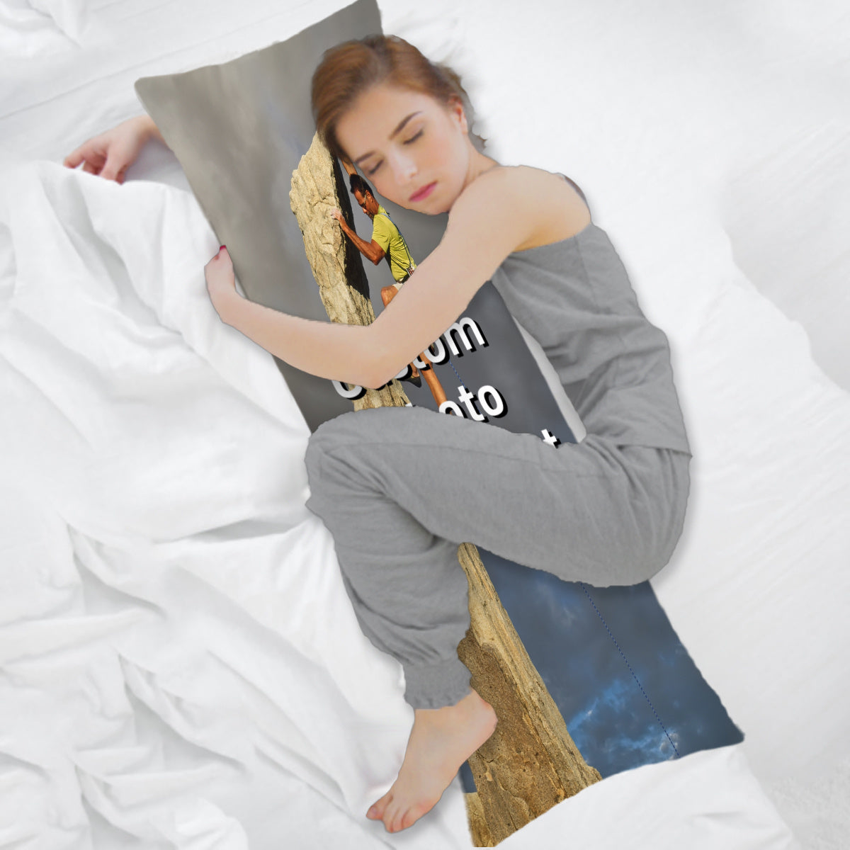 Customized Body Pillowcase with Photo or Text, Double-Sided, 50.8x137.2 cm