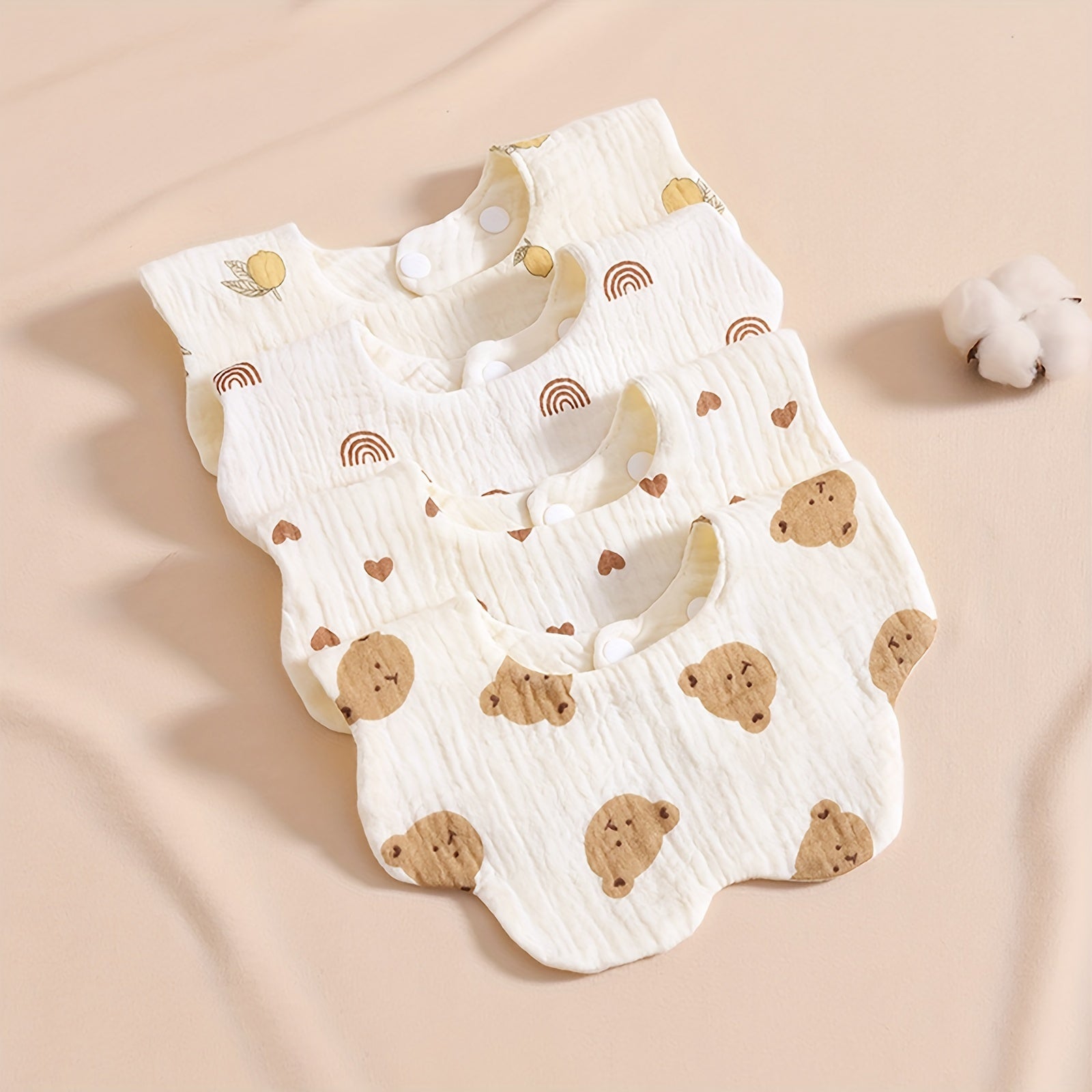 Водонепроницаемые нагрудники для кормления из хлопчатобумажной марли, идеальный подарок на Рождество, Хэллоуин, День благодарения, Новый год или День святого Валентина.