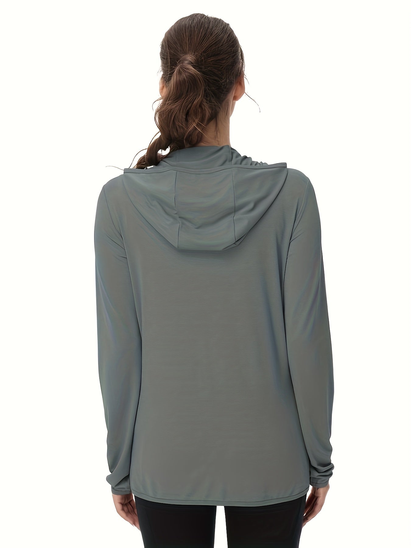 Plus Size Women's Lightweight Breathable Hooded Jacket for Outdoor Activities